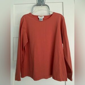 Talbots salmon/orange Long Sleeve Tee